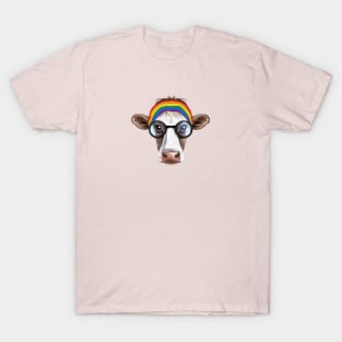 Subtle Pride, Subtle Gay, Subtle Gay Pride, Subtle Pride Flag, Pride Cow, Gay Cow, LGBT Pride, Gay Pride, Cute Pride, Pride, Gay Pride, Rainbow Flag Pride, LGBT Pride, Rainbow Pride, Rainbow Cow T-Shirt